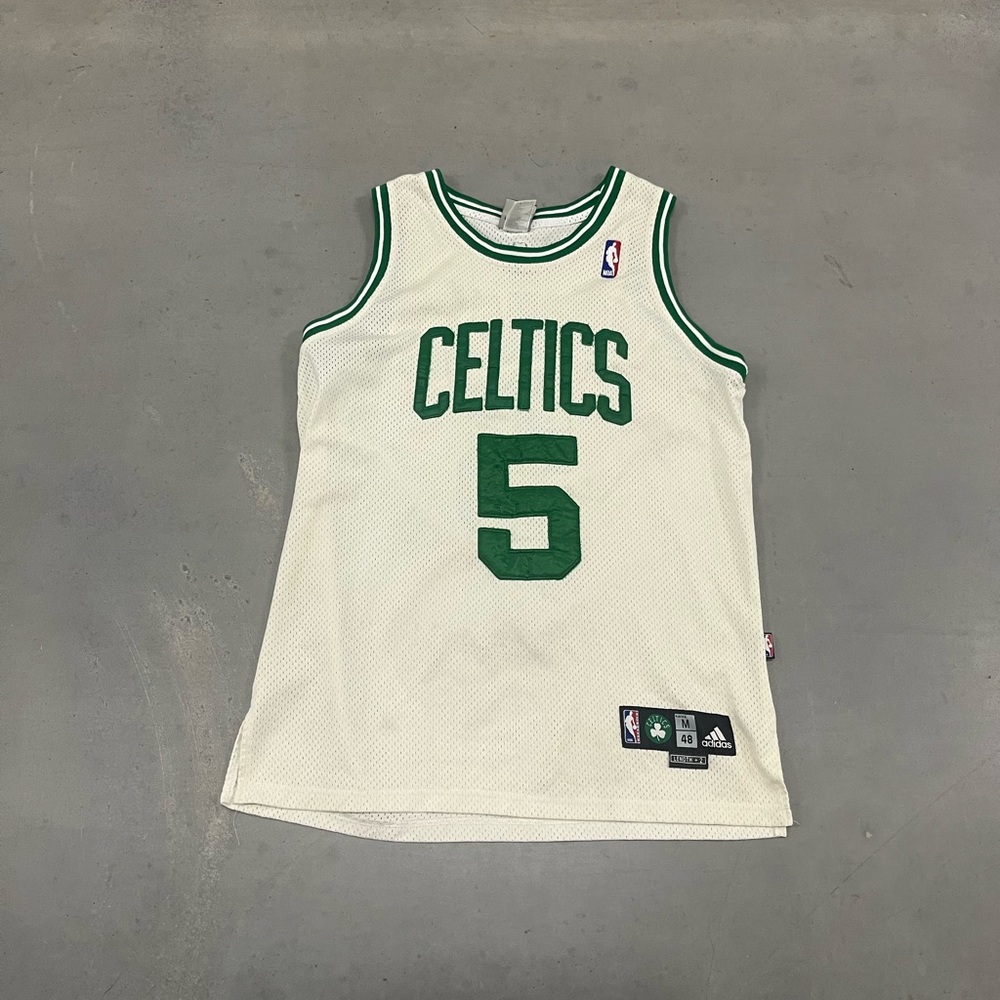 Y2K KEVIN GARNETT KG BOSTON CELTICS ADIDAS WHITE JERSEY SEWN MEN MEDIUM